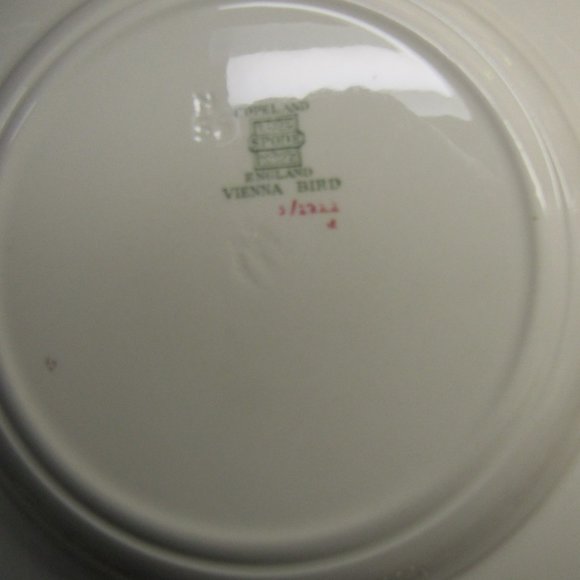 VINTAGE SPODE "VIENNA BIRD" 9" SOUP BOWL. - Picture 3 of 3